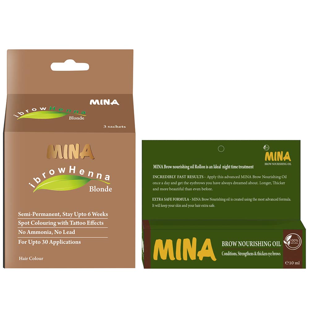 MINA ibrow Professional Hair Color Kit Regular Pack (Blond with Nourishing Oil)