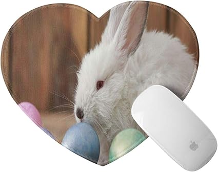 Amazon Geevosun ハート型 マウスパッド カラフルな染めの卵とイースターのウサギの写真木製の背景イラスト 個性的 おしゃれ 柔軟 かわいい ゲーミングマウスパッド Pc ノートパソコン オフィス用 円形 デスクマット 滑り止め 小型 マウスマット Geevosun