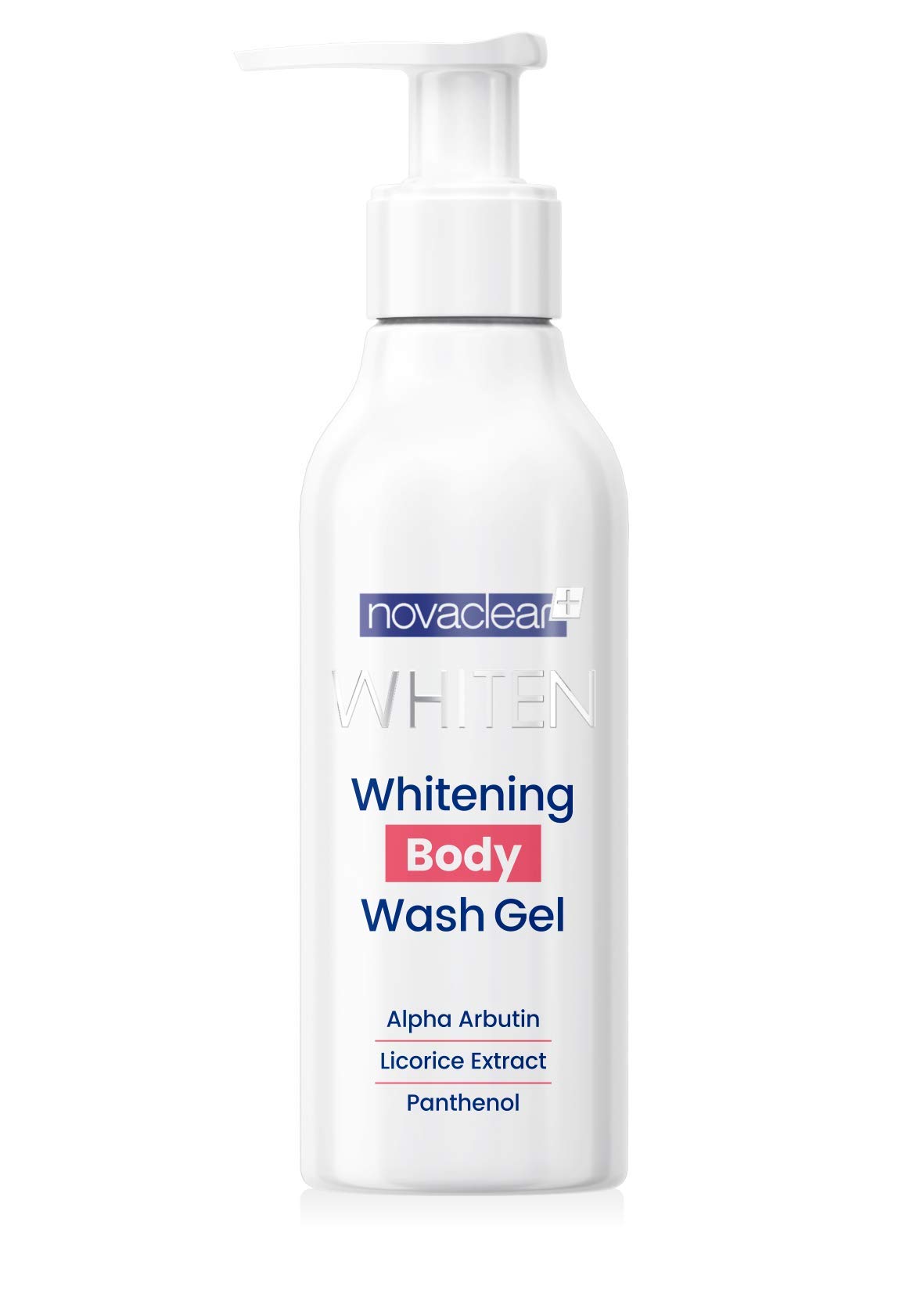 Novaclear Whitening Body Wash Gel – Shower Gel with Alpha Arbutin & Panthenol, Moisturizing & Skin Brightening Body Wash for Discoloration & Dark Spots – 200ml