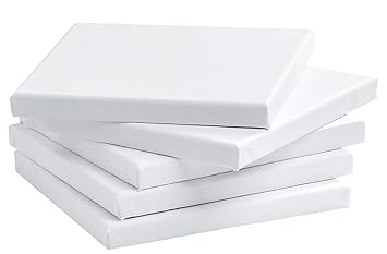 VBS 5 Keilrahmen 20 x 20 cm Künstlerbedarf zum Malen Leinwand auf Keilrahmen