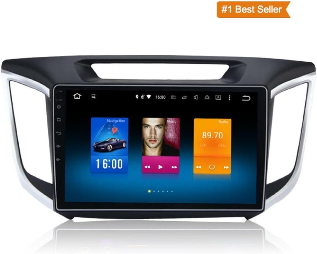 Dream E Android 10. 1-inch Screen Indash System with GPS Navigation for Hyndai Creta (Black)