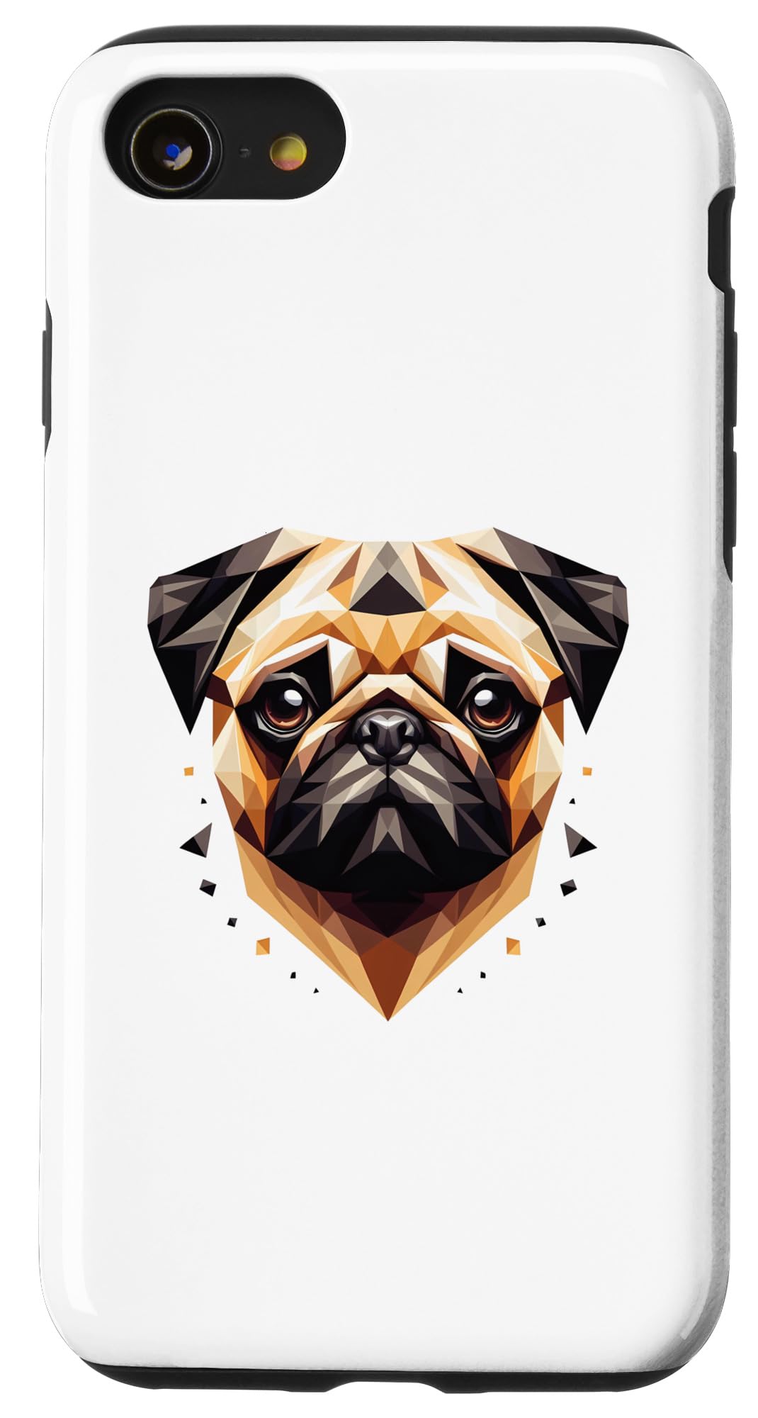 iPhone SE (2020) / 7 / 8 Polygon Dog, Digital Art Pug Case