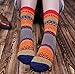 Women's 3 Pairs Vintage Thick Cotton Crew Socks Colorful Warm Casual Winter Mid-calf Sock