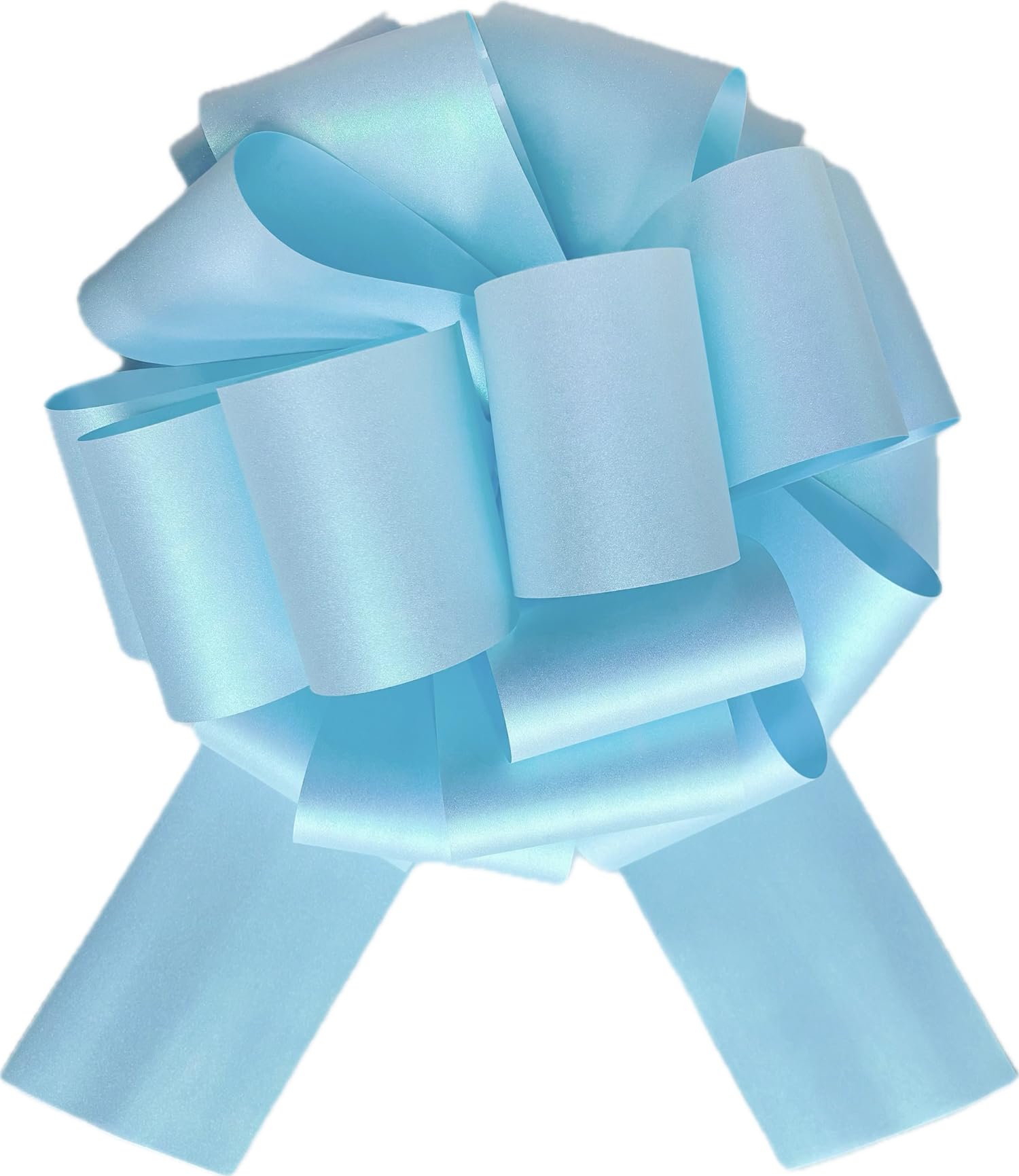 Photo 1 of 1PC Giant Blue Pull Bow for Gift Wrapping, 14" Sparkling Glitter Large Ribbon Bow, Big Car Bow for Bike, Wreath, Holiday, Anniversary, Easter, Wedding, Party & Home Decorations(Sky Blue)