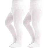 hakugoo Baby Tights Toddler Cable Knit Leggings 2/3 Pack Cotton Seamless Stockings Pantyhose for Infants Toddlers