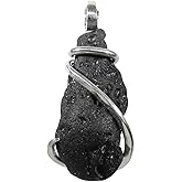 Tektite Crystal Pendant Necklace 925 Sterling Silver by Isabella Roth
