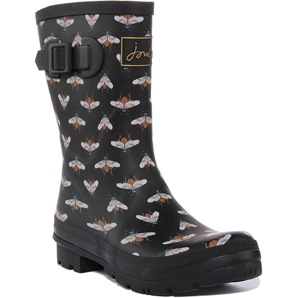 Bottes De Pluie Joules Welly Fille - Bleu Floral, Motif Cheval - Taille UK 13 (EU 32)