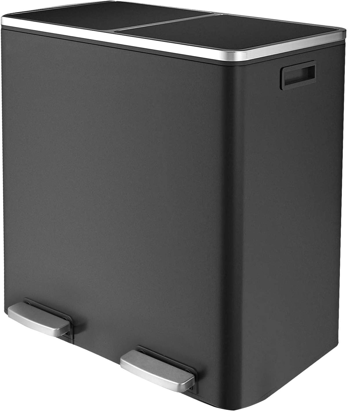 HEMBOR Dual Trash Can, 16 Gallon (2X30L) Step Rubbish Bin