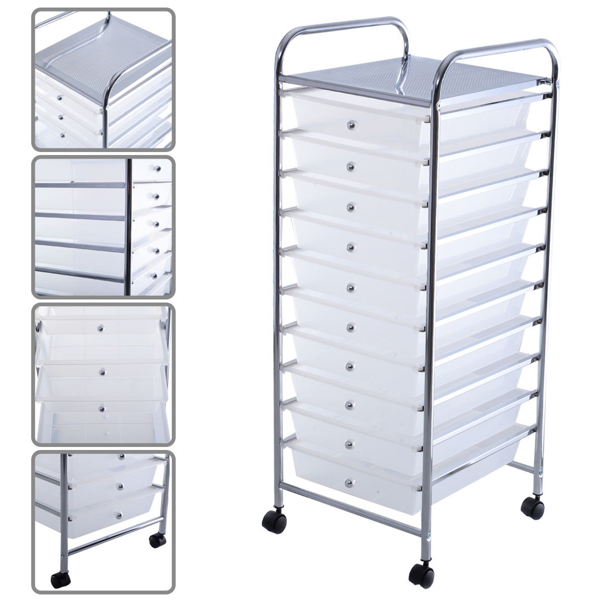 Buy KAYSEV 10 Drawer Rolling Storage Organizer Cart, MultiPurpose