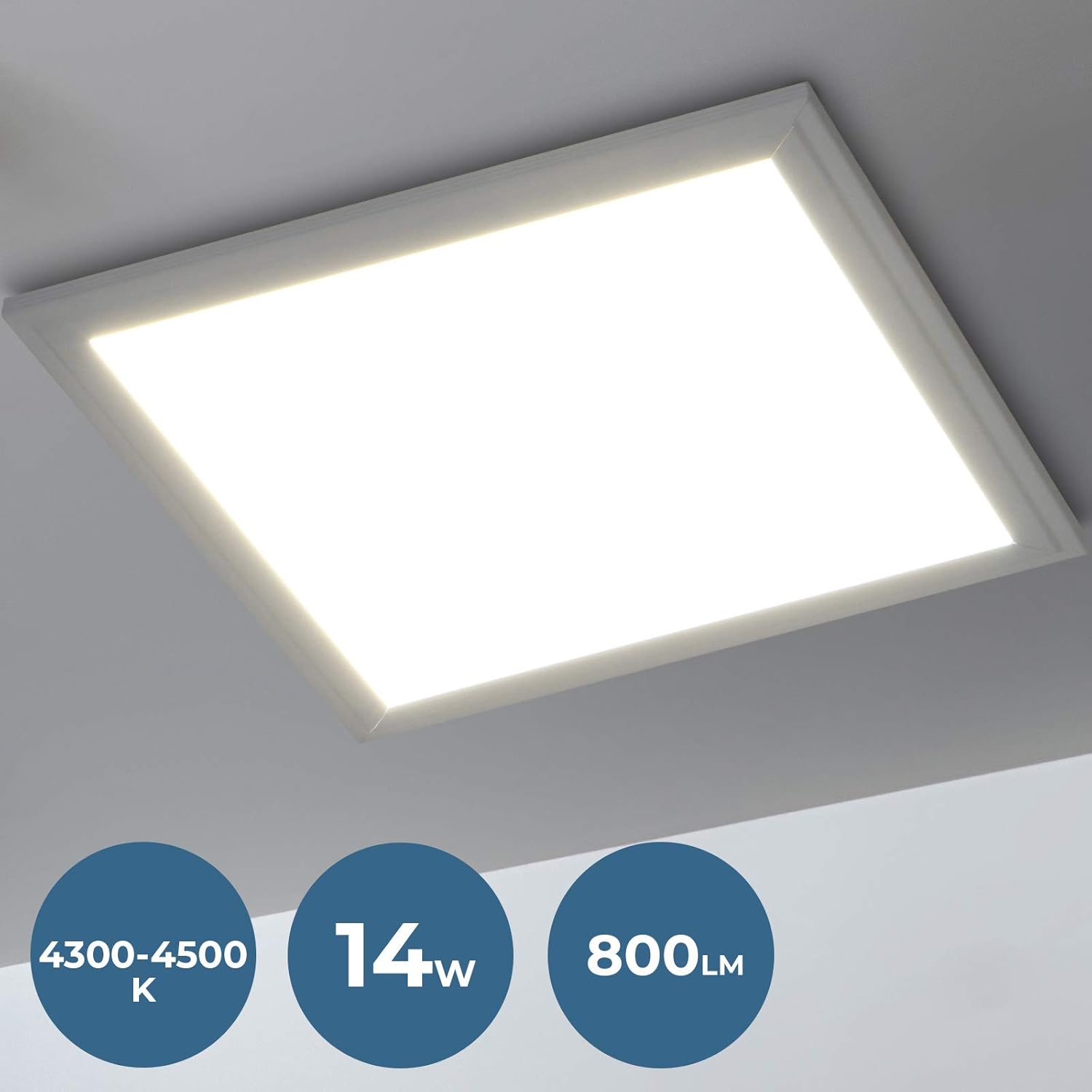 LED Panel 30x30 cm Ultrafino 14W A++ hasta A Plafon LED Cuadrado