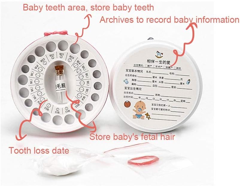Caja del diente lindo bebé Conservación de los dientes de dibujos ...