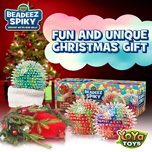 YoYa Toys Beadeez Squishy Stress Balls with DNA Spiky Textures (3-Pack) Colorful Sensory Toy and Stress Relief for Kids, Adults - Squeezy Water Beads - Promote Calm Focus for ADHD, Autism - Thumbnail 7