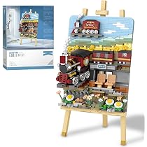 Amazon.com: LOZ 1296 Mini Blocks Building Sets,3D Art Framed Train ...