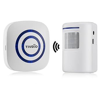 tivdio T-801 wirelless Detector de movimiento (PIR) Sensor para puerta para Negocio Casa Store (blanco): Amazon.es: Bricolaje y herramientas