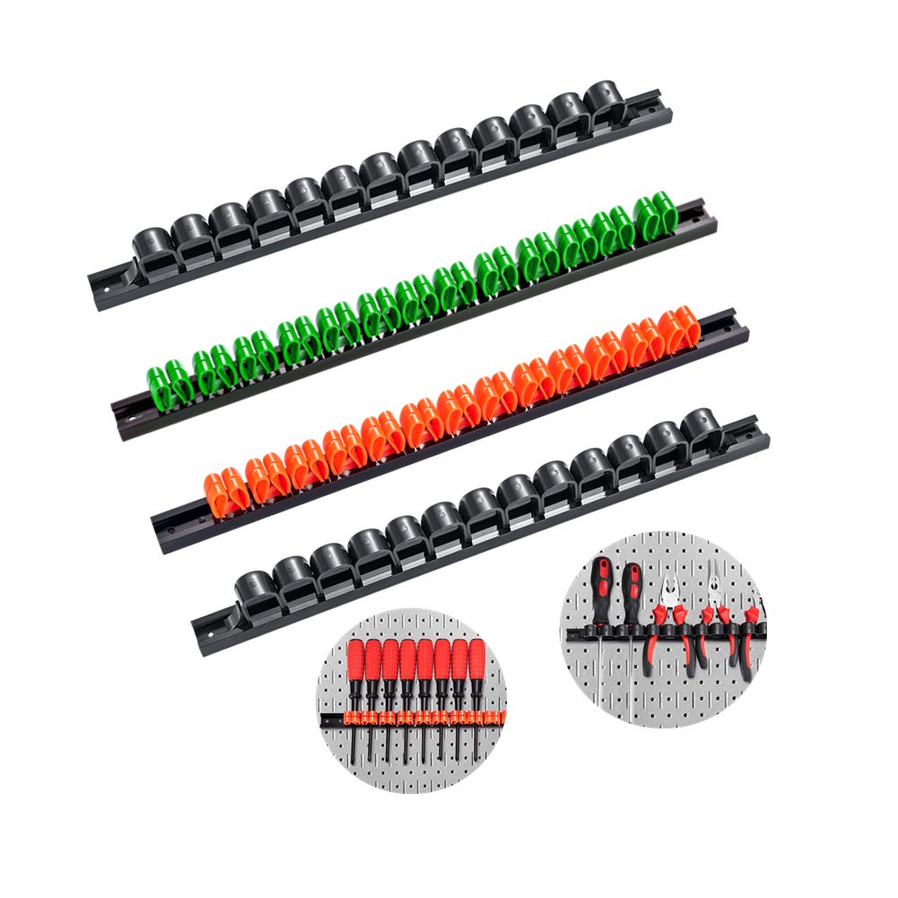 3-H Screwdriver Organizer 4 pcs,Screwdriver Holder New Mold Made, Tool wall Organiser & Holder for small hand tools