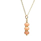 Gempires Natural Beaded Gemstone Necklace Handmade Layered Jewelry Hypoallergenic Non Tarnish 18 Inch Gold Plated Everyday Wear Crystal Necklaces For Women