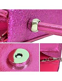 Dasein - Bolso de noche para mujer con purpurina esmerilada