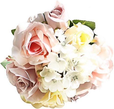 Amazon Eozy 枯れない花 造花 花束 薔薇 プレゼント ローズミックスバンチ 結婚式 母の日 花嫁花束 インテリア フラワー 卓上装飾 アレンジメント 観賞植物 造花 オンライン通販