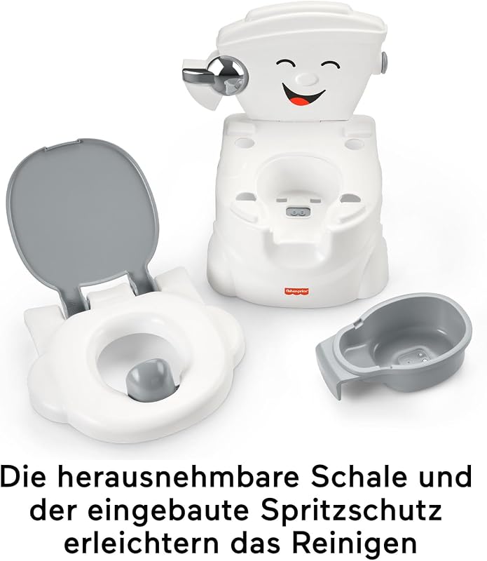 Lern-Töpfchen – interaktives Kinder-Töpfchen mit Licht & Sound, musikalisches Toilettentraining, realistisches Design mit Deckel & Spülgeräusch, Töpfchentrainer für Kleinkinder