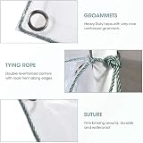 Mardili 1.8x3m Transparent PVC Tarpaulin Eyelets Waterproof UV Proof view 5