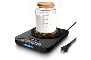 Sourdough Starter Warmer Mat - 24H Timer - Precise 1°F Thermostat Control (70-100°F) - Smart Memory Warming On/Off - Fits Jar