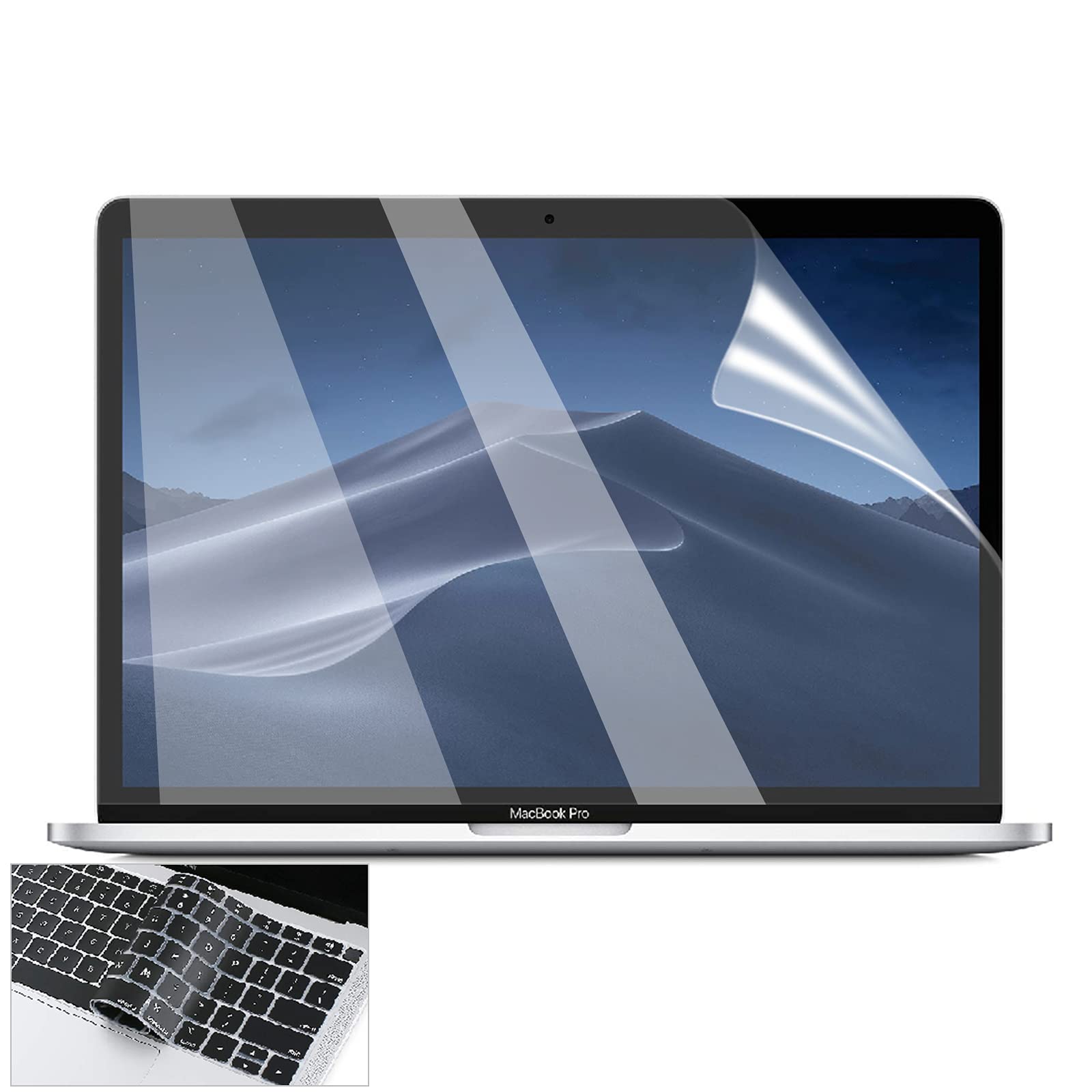 2 Pack Matte Anti-Glare Screen Protector for Apple MacBook Air 11 inch (Models: A1370 and A1465) with Surprise Keyboard Skin, Help for Your Eyes Reduce Fatigue