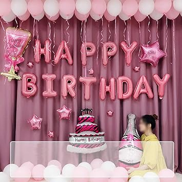 Home Furniture Diy Pink 80th Birthday Party Decorations