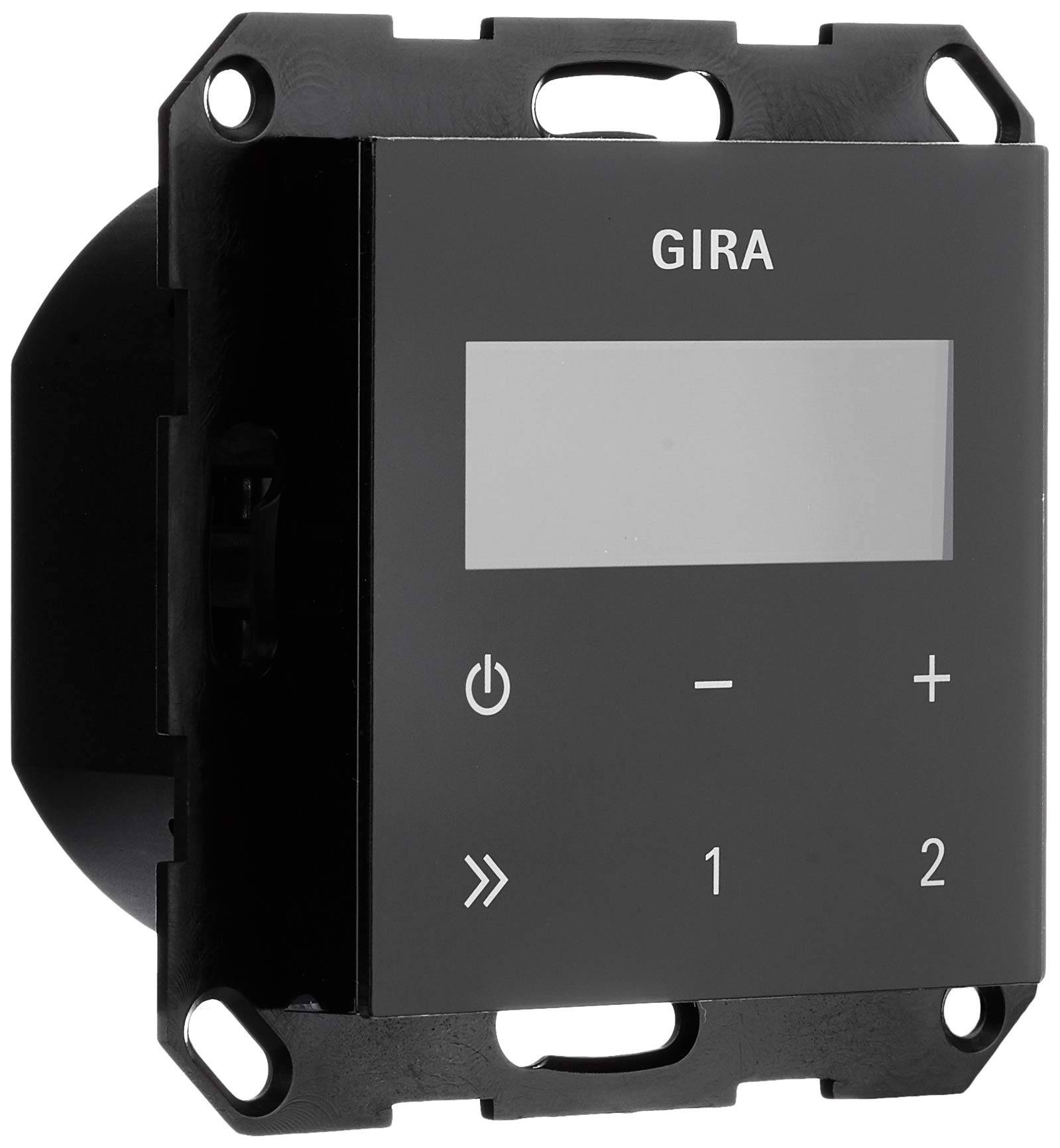 Gira 228405 Flush-Mounted Radio RDS without Speaker System 55 Black Glass Look