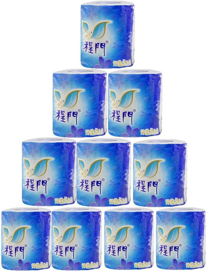 m&middot;kvfa Toilet Paper, 10 Rolls Bath Tissue, 4 Layer Thickened Roll Paper, Paper Towel, Soft, Strong and Highly Absorbent Hand Towels for Restaurant Hotel Household