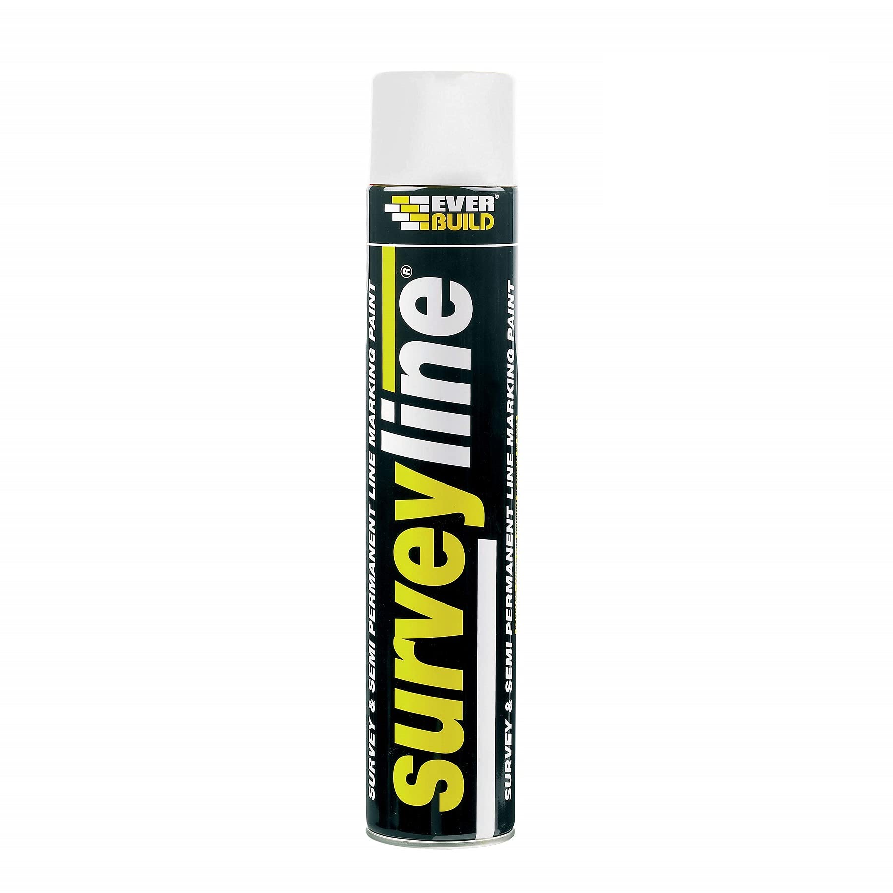 Everbuild Surveyline Semi-Permanent Spray Paint – Ideal For Survey Line Marking – High Covering Power – Easy To Apply – White – 700ml