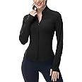 Gopune Women's Workout Athletic Jacket Lightweight Zip Up Yoga Slim Fit Tops with Pockets