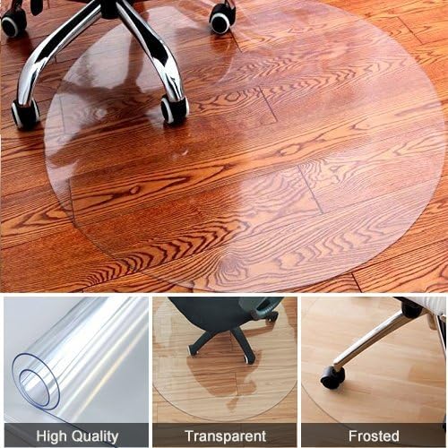 Home Cal Office Chair Mat Desk Chair Mat Dia 39" Hard Floor Protector Multiple Sizes Available for Office&Home 1/13(0.08) Inch Thickness