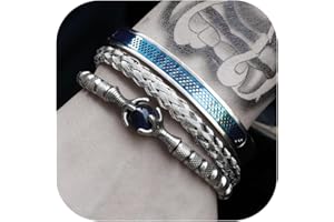 RINTOLER Stainless Steel Bracelets for Men Gold Roman Numeral Bangle Bracelet Luxury Crown Twisted Cable Bracelet Set Gifts Jewelry