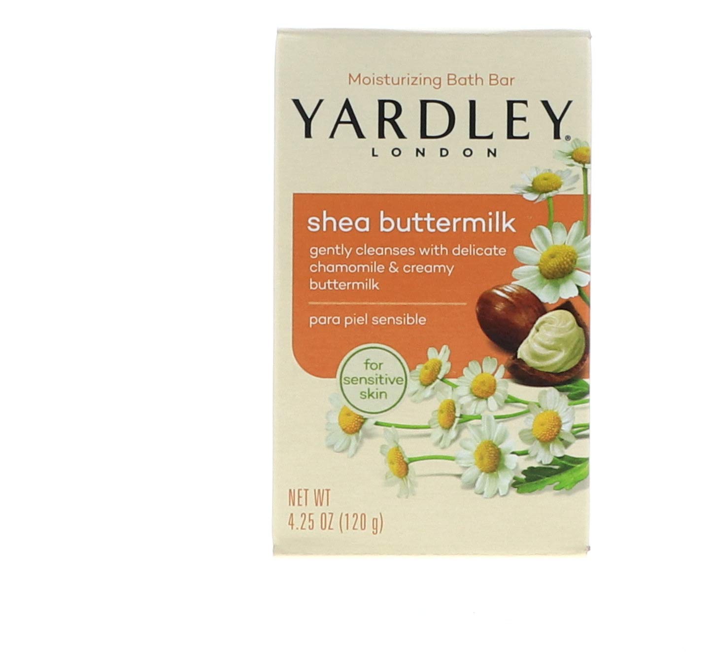 Yardley London Sensitive Skin Shea Buttermilk Bar Soap, 4.25 oz by Yardley