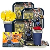 Zootopia Birthday Party Standard Tableware Kit (Serves 8)
