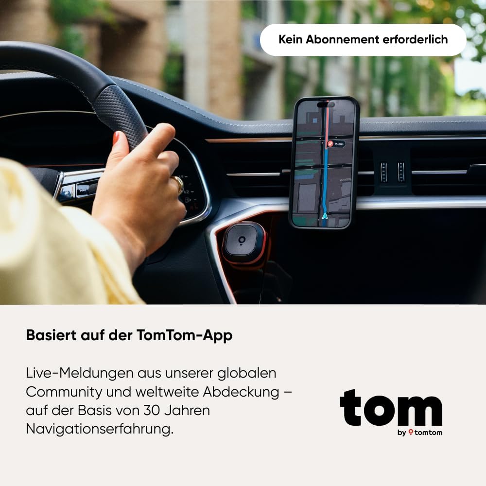TomTom Verkehrs-Assistent Tom [Neue Software März ’26] (Radarkamerawarnungen, Warnungen vor Staus, Hindernissen und Geschwindigkeitsüberschreitungen, kompatibel mit CarPlay und Android Auto) 6