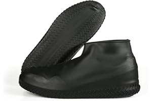 ZOSTLAND Silicone Waterproof Shoe Covers Rain Socks,Reusable Foldable Non-Slip Shoes Boots Shoes Covers Overshoe for Indoor, Rain, Snow, Grassland Shoes for Men & Women & Kids