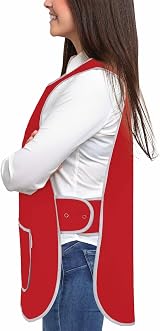 LINEN CLOSET Unisex Tabards with Pockets Chef Kitchen Aprons 65/35 Poly/Cotton view 3
