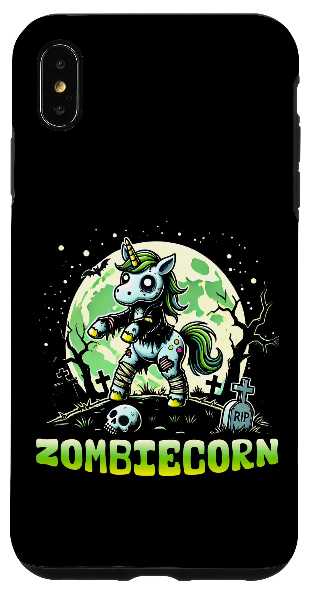 iPhone XS Max Halloween Zombiecorn Cute Zombie Unicorn Skeleton Case
