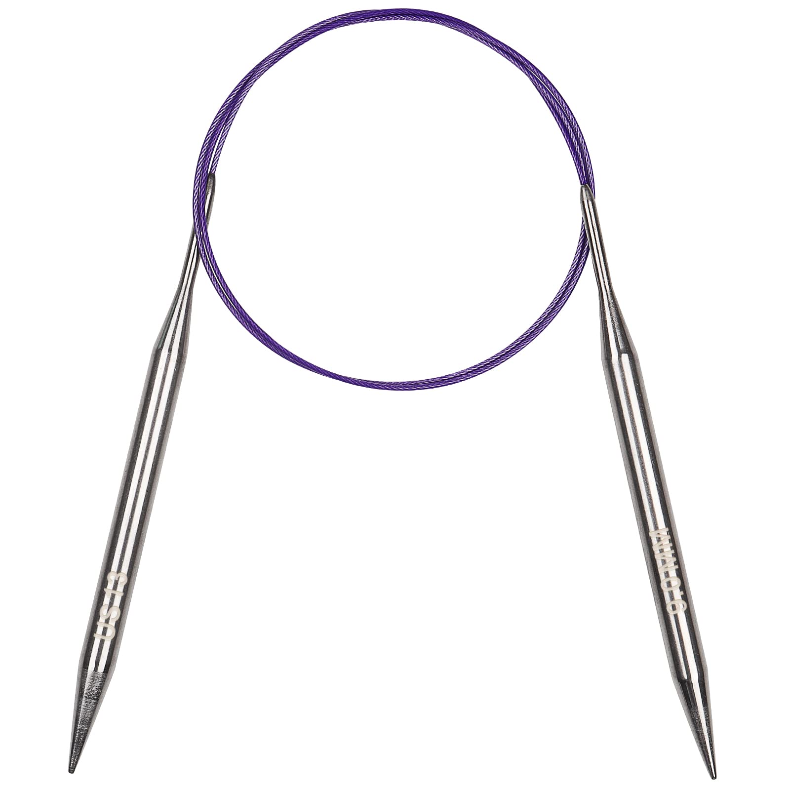 Aeelike 9mm Circular Knitting Needles 100cm, Metal Circular Needles with Flexible Cable, Fixed Stainless Steel Knitting Pins, Long Round Knitting Needles for Blankets Large Projects, Size US 13