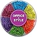Office Style 28 mm Colored Paper Clips, 480-Pieces, Mixed, Medium (A1-28MM480PCSCLRPC)
