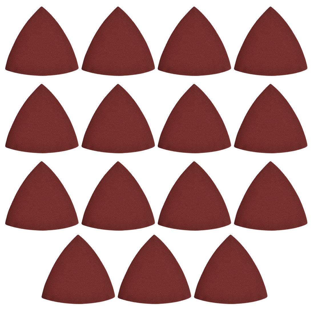 sourcing map Detail Sander Sandpaper, Triangular Sanding Paper, Hook and Loop Sanding Pads, Triangle Oscillating Multi Tool, 320 Grits 15pcs