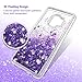 MP-MALL for Galaxy S9 Case, Clear Back Flowing Liquid Floating Luxury Bling Glitter Sparkle TPU Hybrid Bumper Girl's Case for Samsung Galaxy S9 - Purple