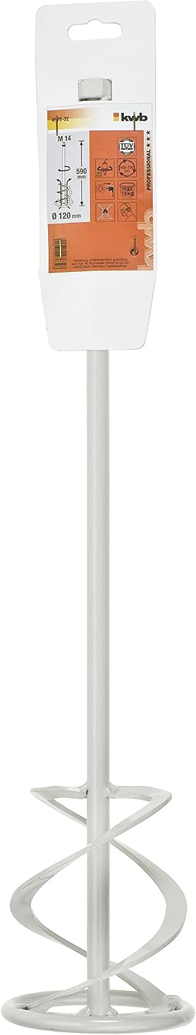 kwb Concrete and Mortar Mixer M14 for Drill Colour Mixer Size 120 X 590 MM, Mixing Rod Suitable for 10-15 Litre Containers - Image 3