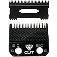 StyleCraft Replacement Diamond Cut Fixed Fade Hair Clipper Blade with Shallow Tooth 2.0 Moving Cutter Set