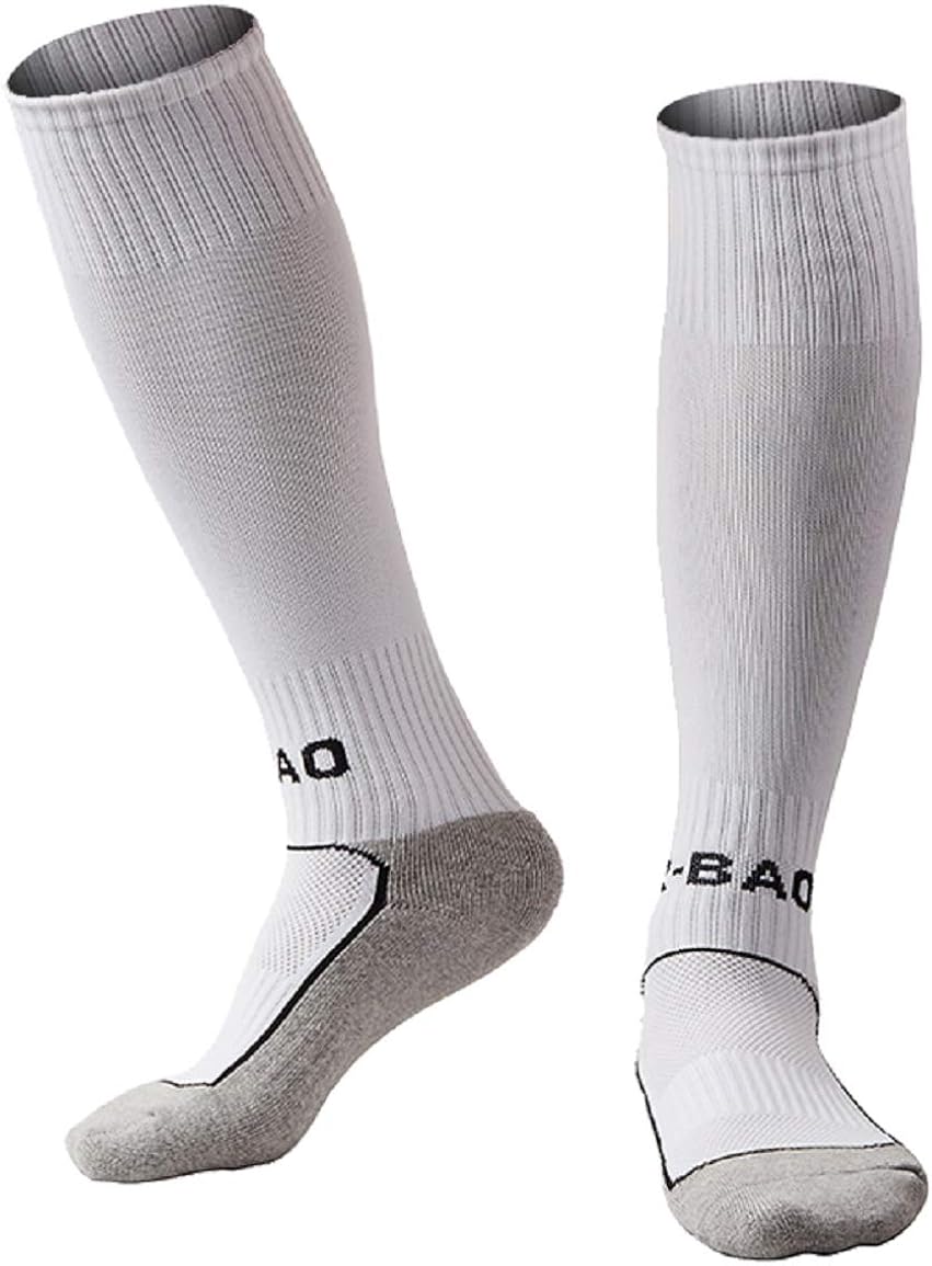 Kids Soccer Socks Youth Football Sock Boys/Girls Knee High Cotton Towel