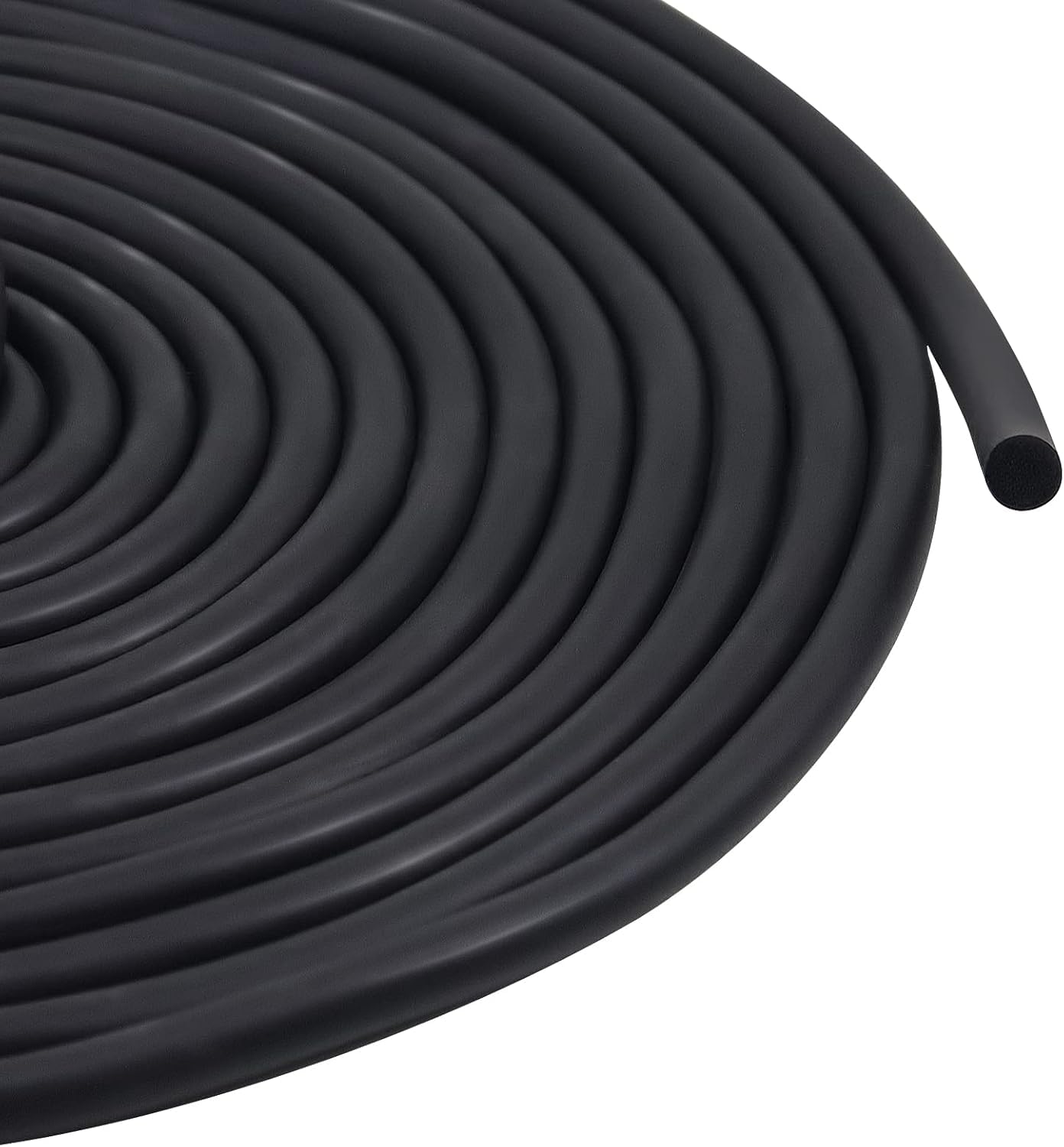Storystore Backer Rod for Gaps and Joints, 6mm x 5m Black Foam Rubber Caulk Saver for Weather Stripping, Door Seal, Concrete Expansion Joint Filler Rope — image 1