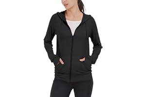 LETAOTAO Womens' Lightweight Zip Up Hoodies Stretch Thin Summer Jackets For Women