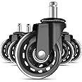 Rollerblade Caster Office Chair Wheels Replacement for Hardwood Floors, Heavy Duty Desk Chair Casters Wheels,11 mm Universal 