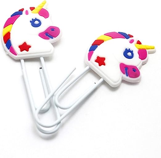 Ancjiape Marcadores De Libros De Diseno De Unicornio Kawaii Con